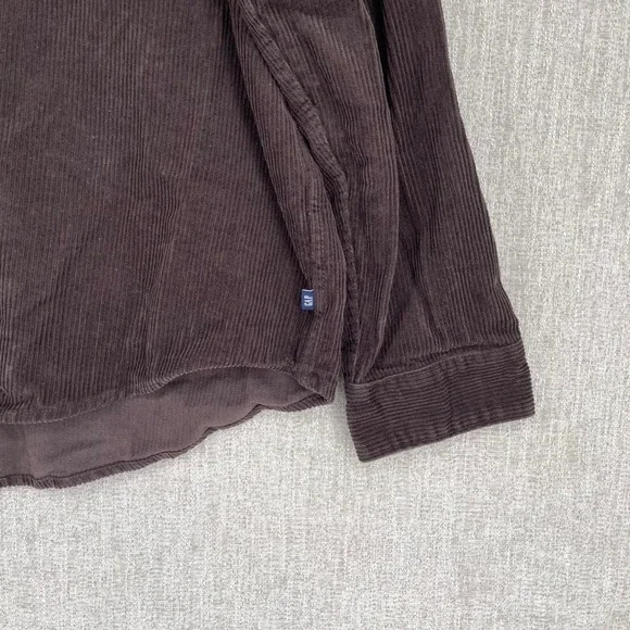 Gap Jacket Mens XXL Brown Shacket Shirt Corduroy Button Down Relaxed Retro - Picture 7 of 10
